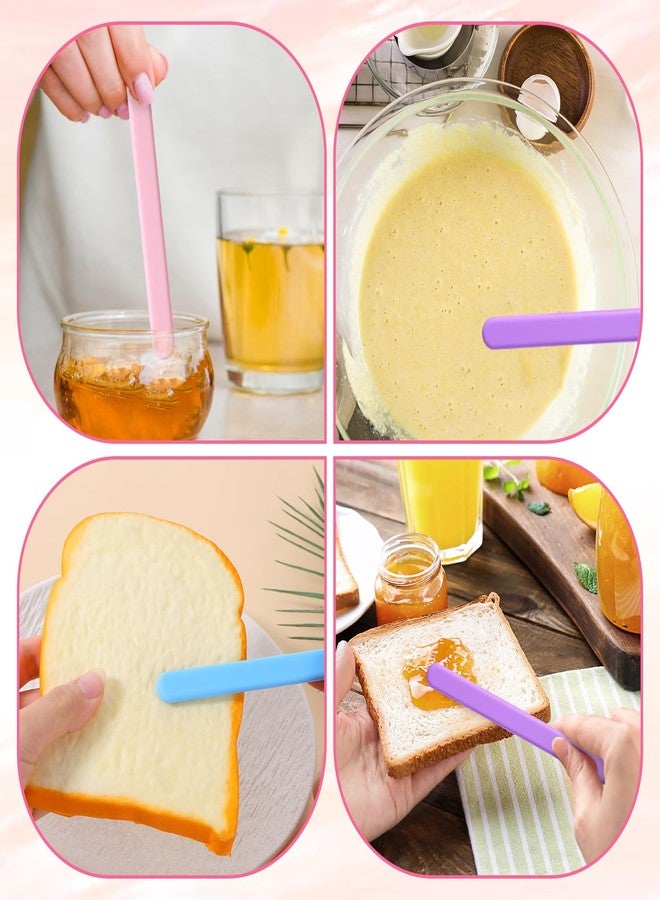 Exircy 10 Pcs Reusable Wax Sticks, Multicolor Silicone Stir Sticks No-Stick Waxing Stick Lightweight Resin Stir Stick Set Hair Removal Waxing Spatulas for Face Body Care DIY Handmade Making Cake Supplies - Image 5